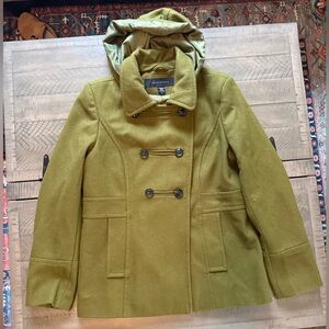 Apostrophe Olive Green Double-Breasted Coat